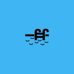 Pool icon. flat design