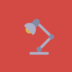 desk lamp icon. flat design