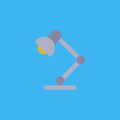 desk lamp icon. flat design