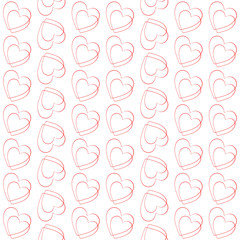 Pattern with red hearts. Valentine's Day background with hearts 