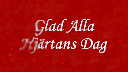 Happy Valentine's Day text in Swedish "Glad Alla Hjartans Dag"