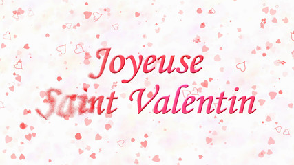 Happy Valentine's Day text in French 