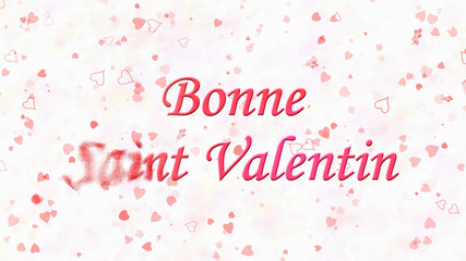 Happy Valentine's Day text in French "Bonne Saint Valentin"