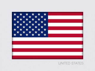 Fototapeta premium Flag of United States of America. American Flag. Rectangular Off