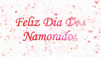 Happy Valentine's Day text in Portuguese "Feliz Dia Dos Namorado