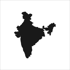 India country map symbol silhouette icon on background