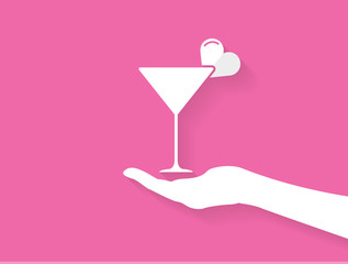  Valentine's day design. Minimal Vector Background,