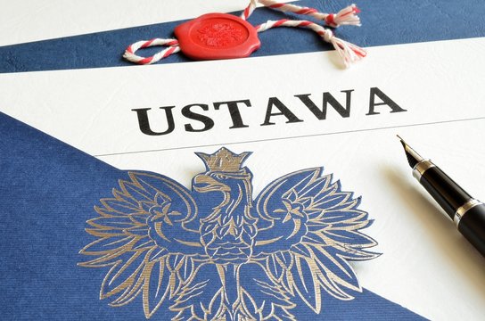 Godło Polski i napis ustawa