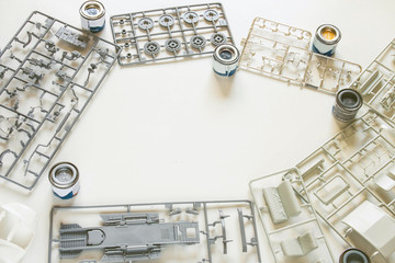 Set  spare parts of children's copies of vehicle for modeling