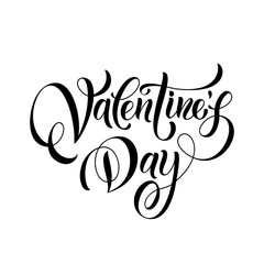 Fototapeta premium Valentine day hand drawn text calligraphy