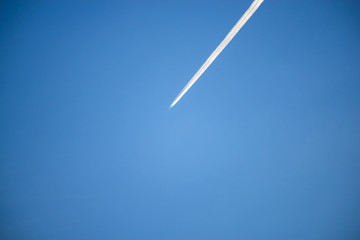 jet with blue sky