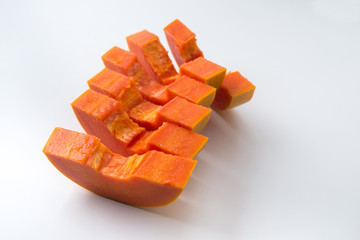 papaya isolated on a white background