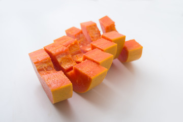 papaya isolated on a white background