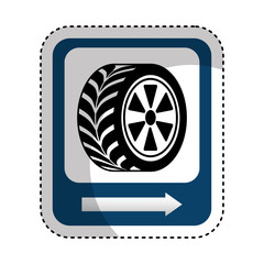 traffic signal car tire location vector illustration design
