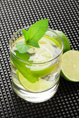 Mojito cocktail and ingredients