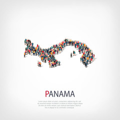 people map country Panama vector