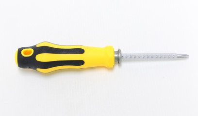 Screwdriver on white background