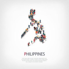 people map country Philippines vector