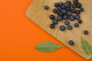 Blueberry on wooden table