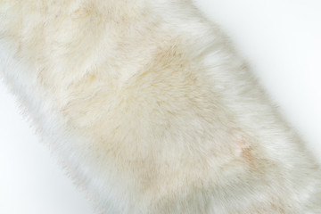 white artificial fur texture