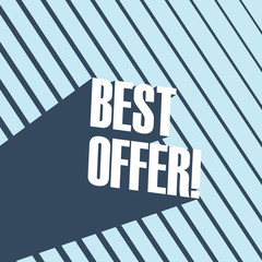 Fototapeta premium Sale banner vector illustration template with long shadow typography and retro style.