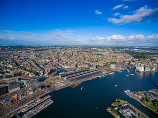 Obraz premium City aerial view over Amsterdam