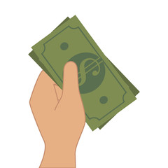 Naklejka na ściany i meble bills money isolated icon vector illustration design