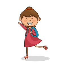 cute little girl character vector illustration design