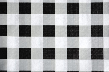 Black and white checkered tablecloth Pattern