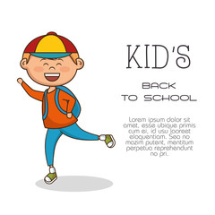 cute little boy character vector illustration design