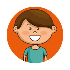 cute little boy character vector illustration design