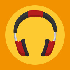 headset sound device icon vector illustration design