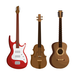 set musical instruments icons vector illustration design