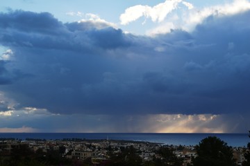 Huge cloud above sea