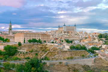 Fototapeta na wymiar Toledo. Aerial view of the city.