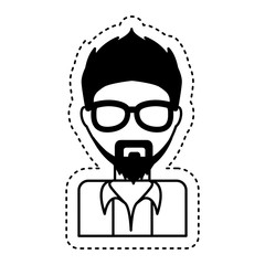 avatar man casual style vector illustration design
