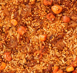 Spiced Quinoa rice mix background