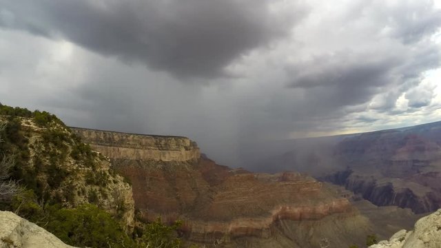 Thunderstorm Moves over Grand Canyon