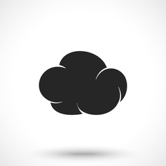 Weather icon. Cloud isolated on white background. Cloud symbol. 