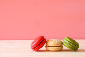 Image of colorful macaron or macaroon