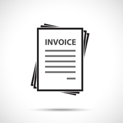 Vector Invoice icon. Line art style.