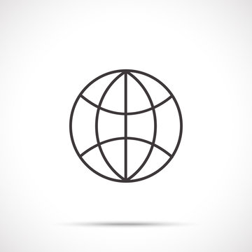 Globe icon. Internet icon. Web icon. Worldwide symbol