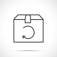 Return delivery conceptual icon
