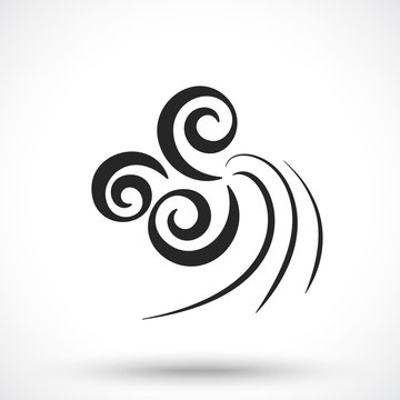 Wind icon isolated on white background. Wind symbol.