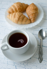 Tea with croissants