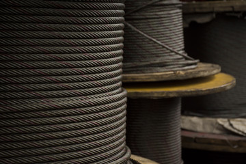 steel sling close up as background