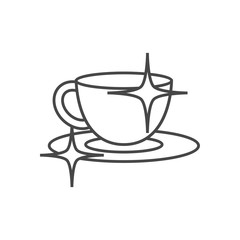 Clear dish icon, isolated vector illustration logo