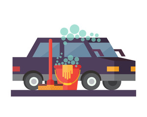 Car service. Hand wash and transport cleaning