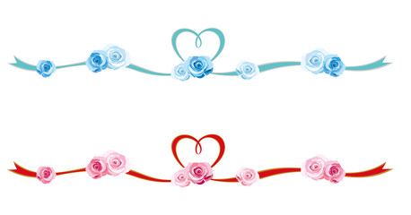 バラのリボンライン