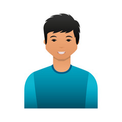 young man avatar character vector illustration design